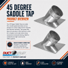 8-inch 45-degree galvanized steel saddle tap for flat rectangular HVAC duct - Image 5 of 0