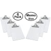Acrimet Clipboard White Memo Size A5 (9 1/8" x 6 3/8") Premium Metal Clip (Hardboard) (Silver Clip) (6 Pack) - Image 1 of 0