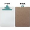 Acrimet Clipboard White Memo Size A5 (9 1/8" x 6 3/8") Premium Metal Clip (Hardboard) (Green Clip) (6 Pack) - Image 3 of 0