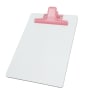 Acrimet Clipboard White Memo Size A5 (9 1/8" x 6 3/8") Premium Metal Clip (Hardboard) (Pink Clip) (6 Pack) - Image 3 of 0