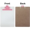 Acrimet Clipboard White Memo Size A5 (9 1/8" x 6 3/8") Premium Metal Clip (Hardboard) (Pink Clip) (6 Pack) - Image 4 of 0