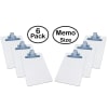 Acrimet Clipboard White Memo Size A5 (9 1/8" x 6 3/8") Premium Metal Clip (Hardboard) (Blue Clip) (6 Pack) - Image 1 of 0