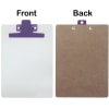 Acrimet Clipboard White Memo Size A5 (9 1/8" x 6 3/8") Premium Metal Clip (Hardboard) (Purple Clip) (6 Pack) - Image 2 of 0