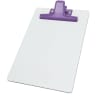 Acrimet Clipboard White Memo Size A5 (9 1/8" x 6 3/8") Premium Metal Clip (Hardboard) (Purple Clip) (6 Pack) - Image 3 of 0