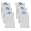 Acrimet Clipboard White Letter Size A4 (13" x 9 1/16") Premium Metal Clip (Hardboard) (Blue Clip) (6 Pack) - Image 2 of 0