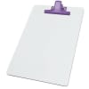 Acrimet Clipboard White Letter Size A4 (13" x 9 1/16") Premium Metal Clip (Hardboard) (Purple Clip) (6 Pack) - Image 3 of 0
