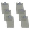 Acrimet Clipboard Memo Size A5 (9 1/4" x 6 1/3") Premium Metal Clip (Plastic) (Smoke Color) (6 Pack) - Image 1 of 0