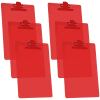 Acrimet Clipboard Letter Size Premium Metal Clip (Plastic) (Clear Red Color) (6 - Pack) - Image 1 of 0