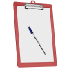 Acrimet Clipboard Letter Size Low Profile Clip (Plastic) (Clear Red Color) (3 Pack) - Image 3 of 0