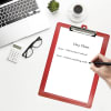 Acrimet Clipboard Letter Size Low Profile Clip (Plastic) (Clear Red Color) (3 Pack) - Image 5 of 0