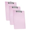 Acrimet Clipboard Letter Size Low Profile Clip (Plastic) (Clear Pink Color) (3 Pack) - Image 1 of 0