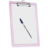 Acrimet Clipboard Letter Size Low Profile Clip (Plastic) (Clear Pink Color) (3 Pack) - Image 3 of 0