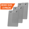 Acrimet Clipboard Memo Size A5 (9 1/4" x 6 5/16") Low Profile Clip (Plastic) (Smoke Color) (3 Pack) - Image 1 of 0