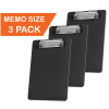Acrimet Clipboard Memo Size A5 (9 1/4" x 6 5/16") Low Profile Clip (Plastic) (Black Color) (3 Pack) - Image 1 of 0
