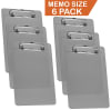 Acrimet Clipboard Memo Size A5 (9 1/4" x 6 5/16") Low Profile Clip (Plastic) (Smoke Color) (6 Pack) - Image 1 of 0