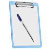 Acrimet Clipboard Memo Size A5 (9 1/4" x 6 5/16") Low Profile Clip (Plastic) (Clear Blue Color) (6 Pack) - Image 3 of 0