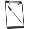 Acrimet Clipboard Memo Size 9 1/4" x 6 5/16" Low Profile Clip (Plastic) (Black Color) (6 Pack) - Image 2 of 0