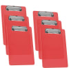 Acrimet Clipboard Memo Size A5 (9 1/4" x 6 5/16") Low Profile Clip (Plastic) (Clear Red Color) (6 Pack) - Image 2 of 0
