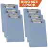 Acrimet Clipboard Memo Size A5 (9 1/4" x 6 5/16") Low Profile Clip (Plastic) (Solid Blue Color) (6 Pack) - Image 1 of 0