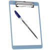 Acrimet Clipboard Memo Size A5 (9 1/4" x 6 5/16") Low Profile Clip (Plastic) (Solid Blue Color) (6 Pack) - Image 3 of 0