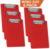 Acrimet Clipboard Memo Size 9 1/4" x 6 5/16" Low Profile Clip (Solid Red Color) (Pack - 6) Code 137C.VMO - Image 1 of 0