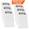 Acrimet Clipboard Memo Size A5 (9 1/4" X 6 5/16") Low Profile Clip (Plastic) (White Color) (6 Pack) - Image 1 of 0
