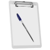Acrimet Clipboard Memo Size A5 (9 1/4" X 6 5/16") Low Profile Clip (Plastic) (White Color) (6 Pack) - Image 2 of 0