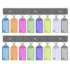 Acrimet Key Tag Rack w/ 8 Keyring Tags 2-Pack (Assorted Colors) Code 143.0 - Image 1 of 0