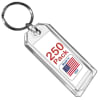 Premium Key Tag 3â€³ Crystal Color (250 Pack) (With Ring) Code 208.3 - Image 1 of 0