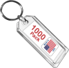 Premium Key Tag 3â€³ Crystal Color (1000 Pack) (With Ring) Code 208.6 - Image 1 of 0