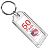 Premium Key Tag 3â€³ Crystal Color (50 Pack) (With Ring) Code 208.7 - Image 1 of 0