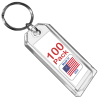Premium Key Tag 3â€³ Crystal Color (100 Pack) (With Ring) Code 208.8 - Image 1 of 0
