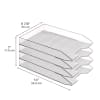 Acrimet Stackable Letter Tray 4 Tier (Clear Crystal Color) Code 216.3 - Image 3 of 0