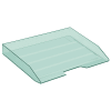 Acrimet Stackable Letter Tray Single Side Load Plastic Desktop File Organizer (Clear Green Color) (1 Unit) Code.217.5 - Image 1 of 0
