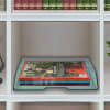 Acrimet Stackable Letter Tray Single Side Load Plastic Desktop File Organizer (Clear Green Color) (1 Unit) Code.217.5 - Image 3 of 0