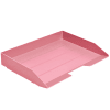 Acrimet Stackable Letter Tray Single Side Load Plastic Desktop File Organizer (Solid Pink Color) (1 Unit) Code.217.R.O - Image 1 of 0