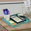 Acrimet Stackable Letter Tray Single Side Load Plastic Desktop File Organizer (Solid Green Color) (1 Unit) Code.217.V.O - Image 2 of 0