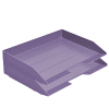 Acrimet Stackable Letter Tray 2 Tier Side Load Plastic Desktop File Organizer (Solid Purple Color) Code.218.L.O - Image 1 of 0