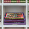 Acrimet Stackable Letter Tray 2 Tier Side Load Plastic Desktop File Organizer (Solid Purple Color) Code.218.L.O - Image 3 of 0