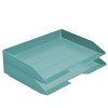 Acrimet Stackable Letter Tray 2 Tier Side Load Plastic Desktop File Organizer (Solid Green Color) Code.218.V.O - Image 1 of 0
