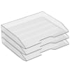 Acrimet Stackable Letter Tray 3 Tier Side Load Plastic Desktop File Organizer (Crystal Color) Code.219.3 - Image 1 of 0