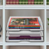 Acrimet Stackable Letter Tray 3 Tier Side Load Plastic Desktop File Organizer (Crystal Color) Code.219.3 - Image 3 of 0