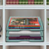 Acrimet Stackable Letter Tray 3 Tier Side Load Plastic Desktop File Organizer (Clear Green Color) Code.219.5 - Image 3 of 0