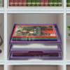 Acrimet Stackable Letter Tray 3 Tier Side Load Plastic Desktop File Organizer (Solid Purple Color) Code.219.L.O - Image 3 of 0