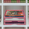 Acrimet Stackable Letter Tray 3 Tier Side Load Plastic Desktop File Organizer (Solid Pink Color) Code.219.R.O - Image 3 of 0