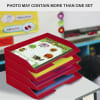 Acrimet Stackable Letter Tray 3 Tier Side Load Plastic Desktop File Organizer (Solid Red Color) Code.219.VM.O - Image 5 of 0