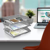 Letter Tray 3 Tiers Triple Smoke Acrimet - Image 3 of 0