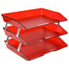 Acrimet Facility 3 Tier Letter Tray (Clear Red Color) Code 255.7 - Image 1 of 0