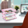 Acrimet Facility 3 Tier Letter Tray (Clear Pink Color) Code 255.8 - Image 2 of 0