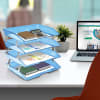 Acrimet Facility Letter Tray 4 Tiers (Clear Blue Color) Code 256.2 - Image 3 of 0